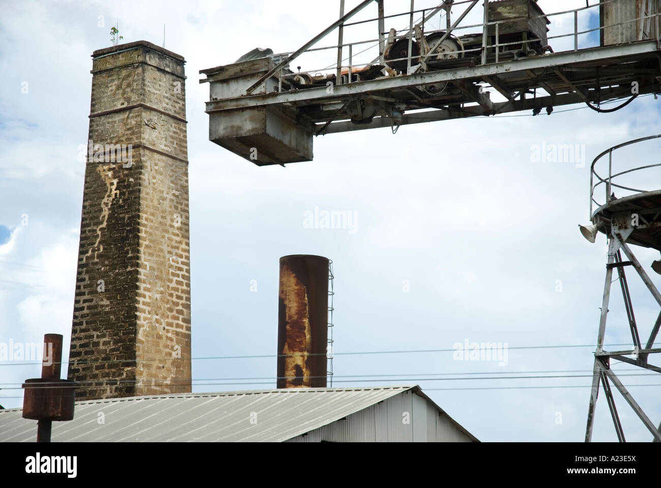 Crane and Stack, Bulkeley Sugar Factory, St Barbados Stock