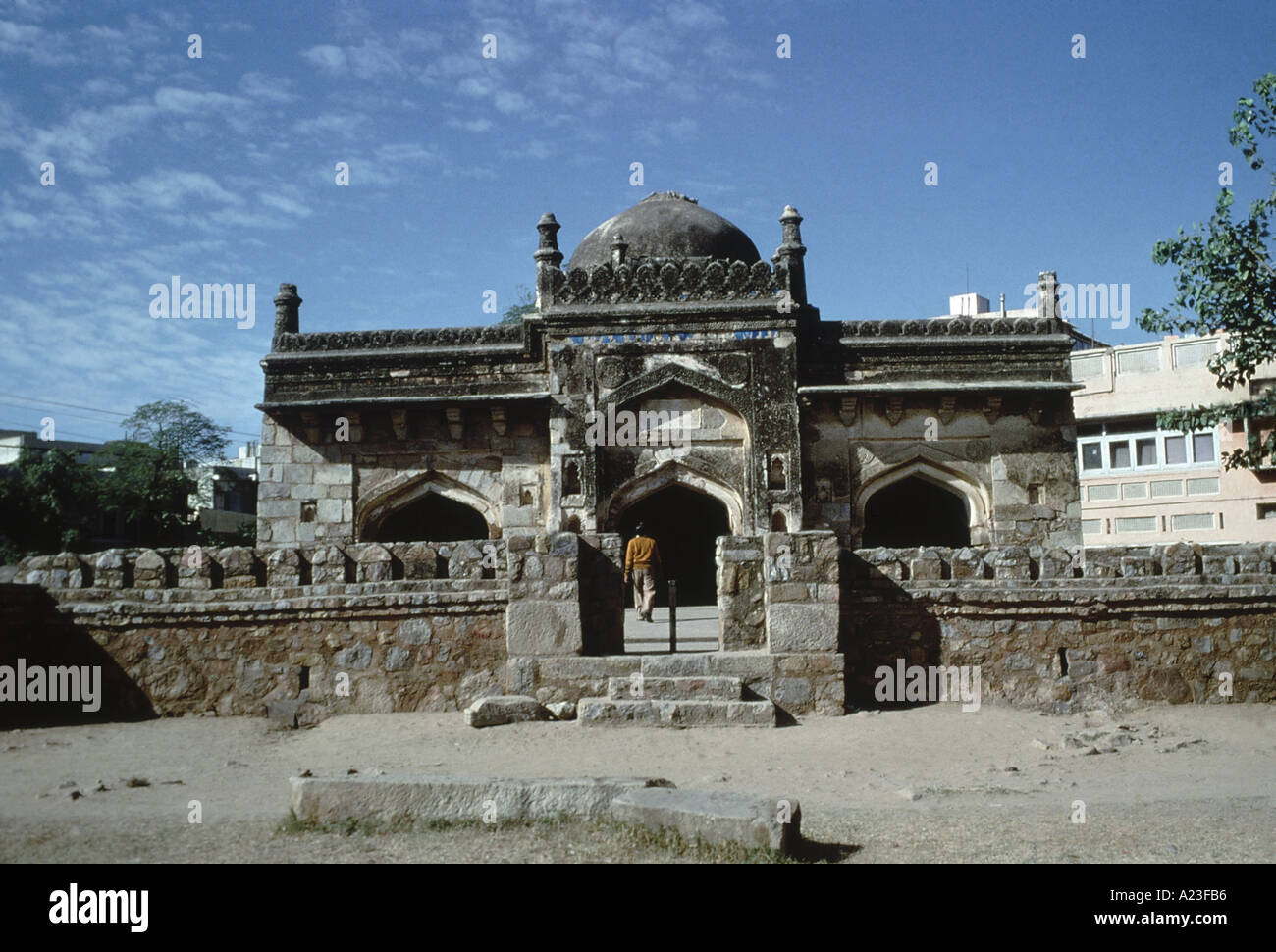 Nili Mosque. View from the east. Dated: Lodi period, 1505-56 A.D. Delhi, India. Stock Photo