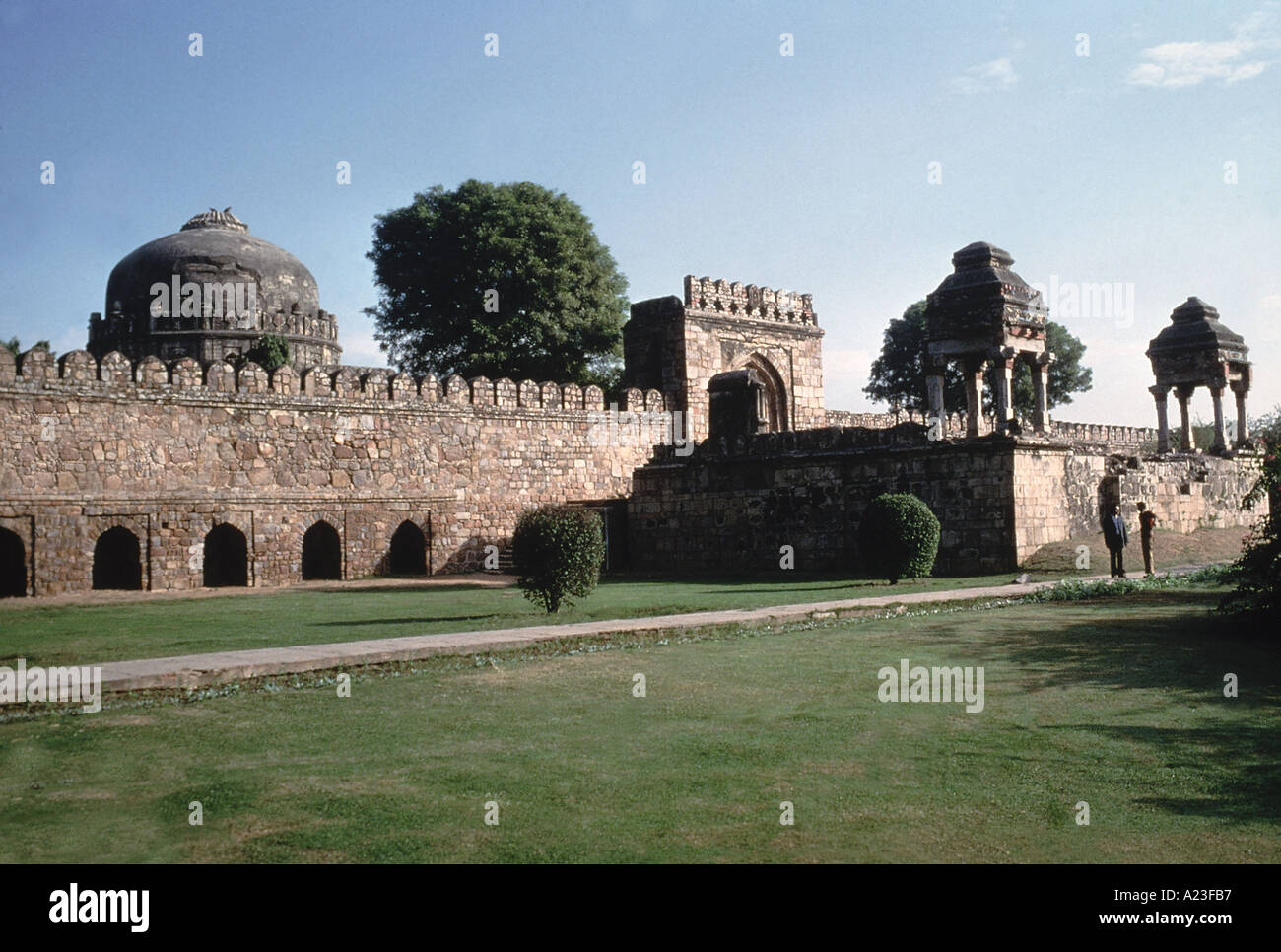 View of the east façade wall. Tomb of Sikandaer Lodi. Dated: Lodi period, 1517 A.D. Delhi, India. Stock Photo