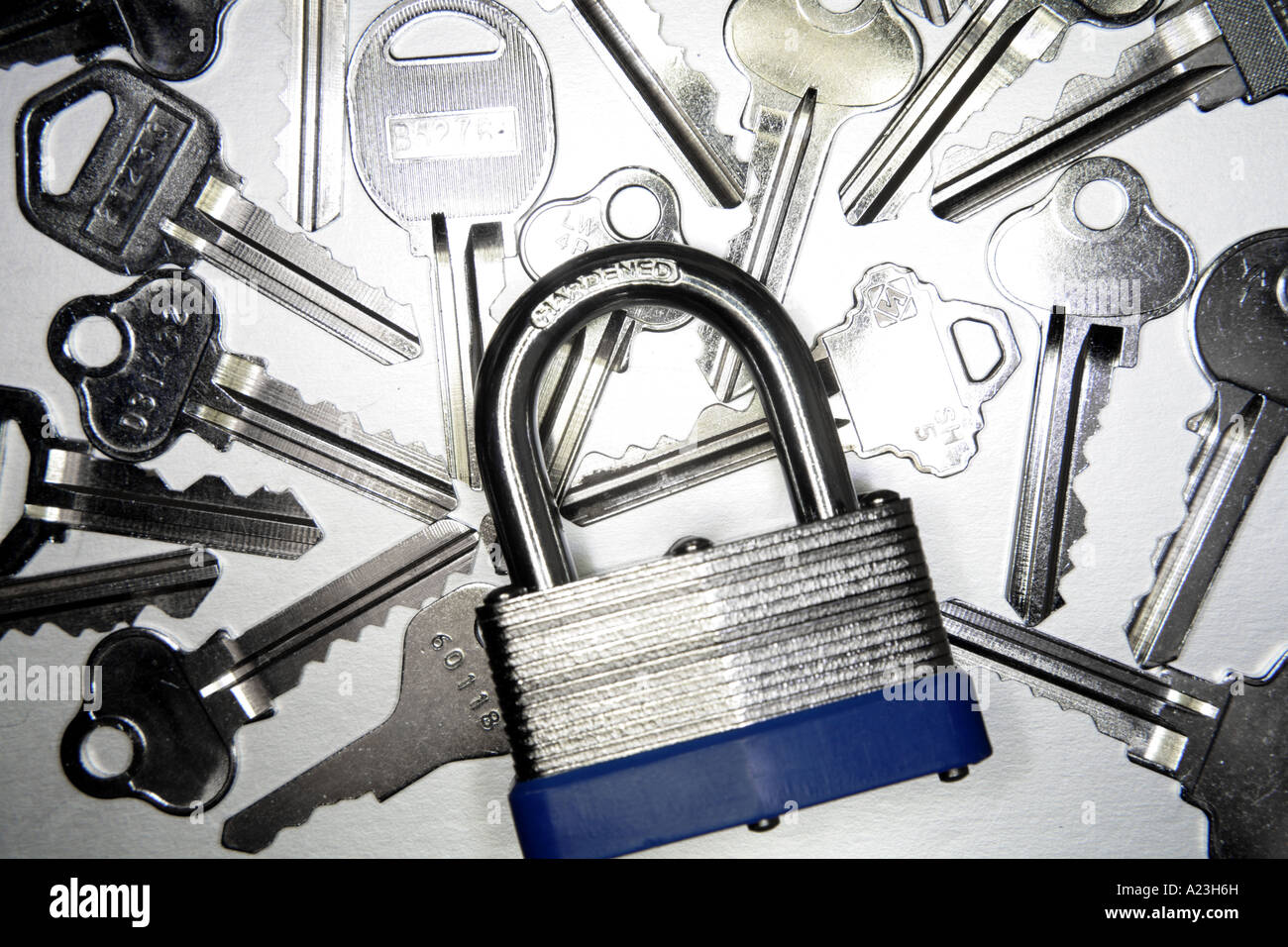 Padlock and keys Stock Photo Alamy