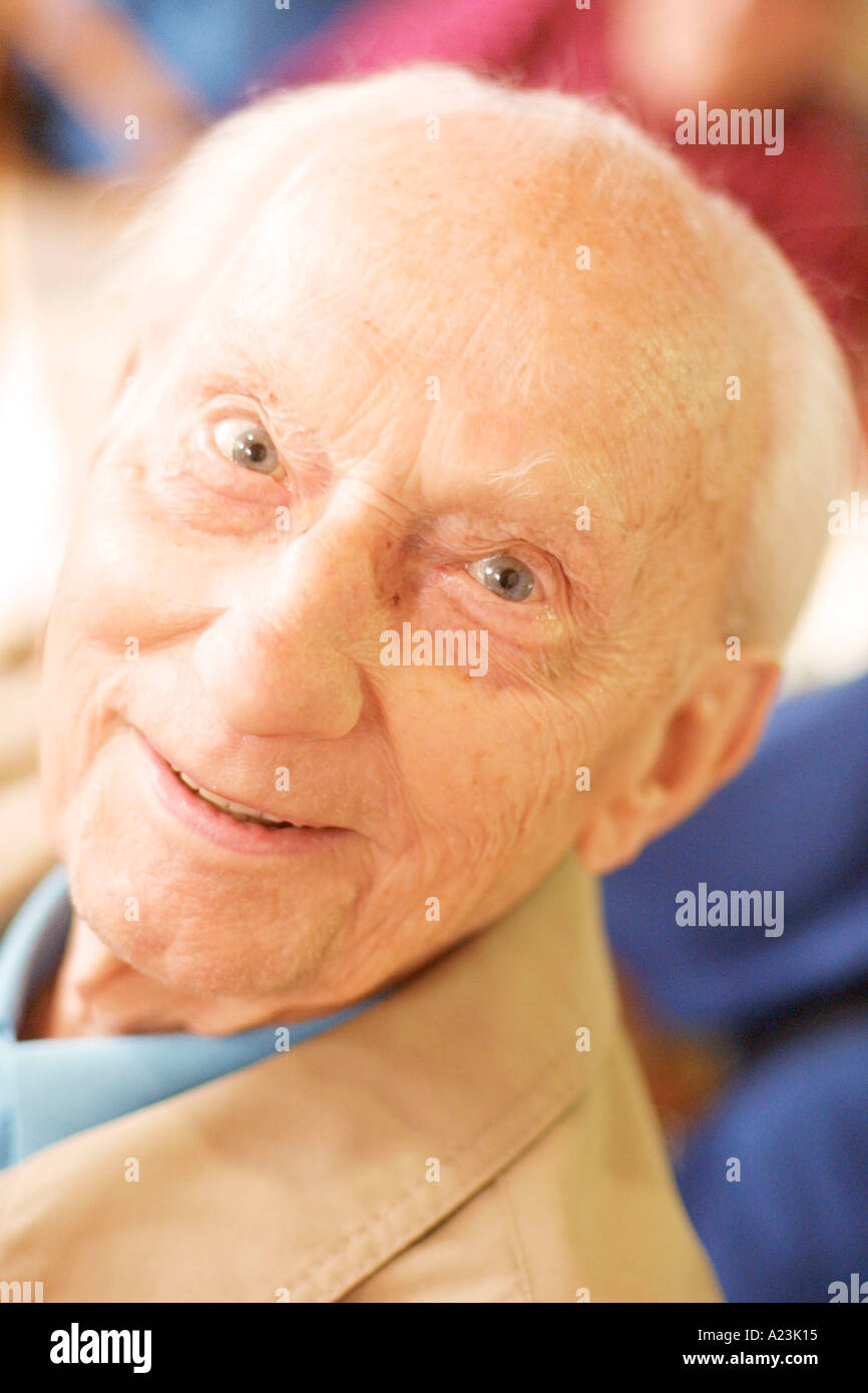 portrait of smiling elderly man senior Stock Photo