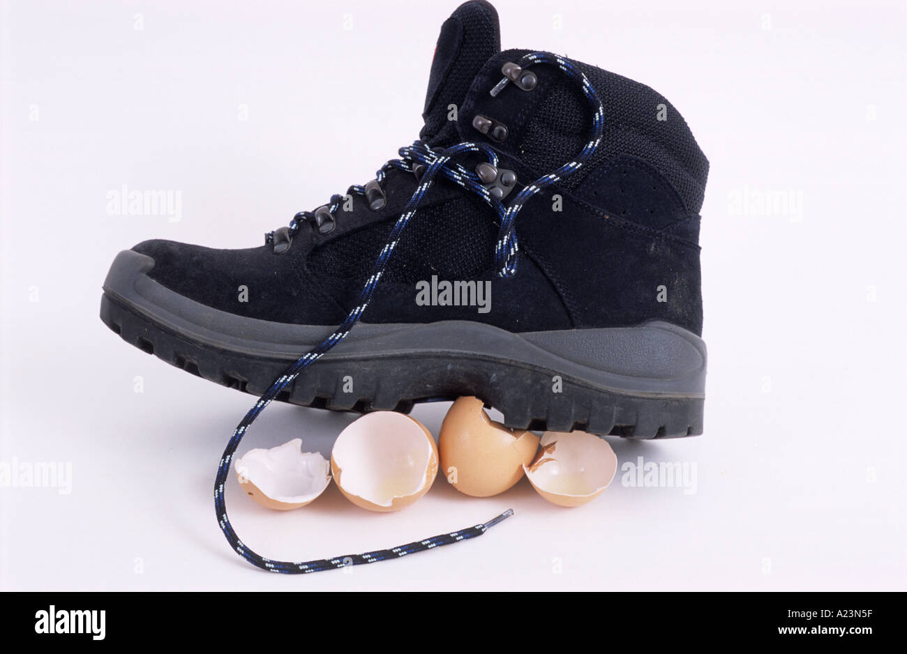 Idiom treading on eggshells Stock Photo Alamy