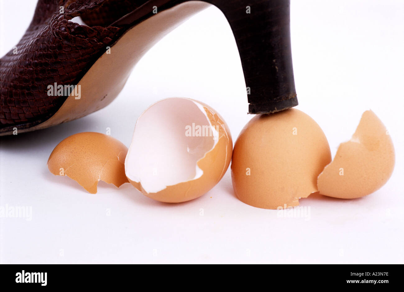 Idiom treading on eggshells Stock Photo Alamy