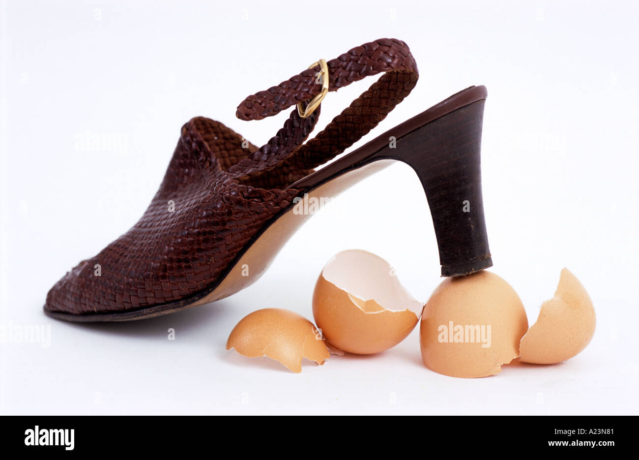Idiom treading on eggshells Stock Photo Alamy