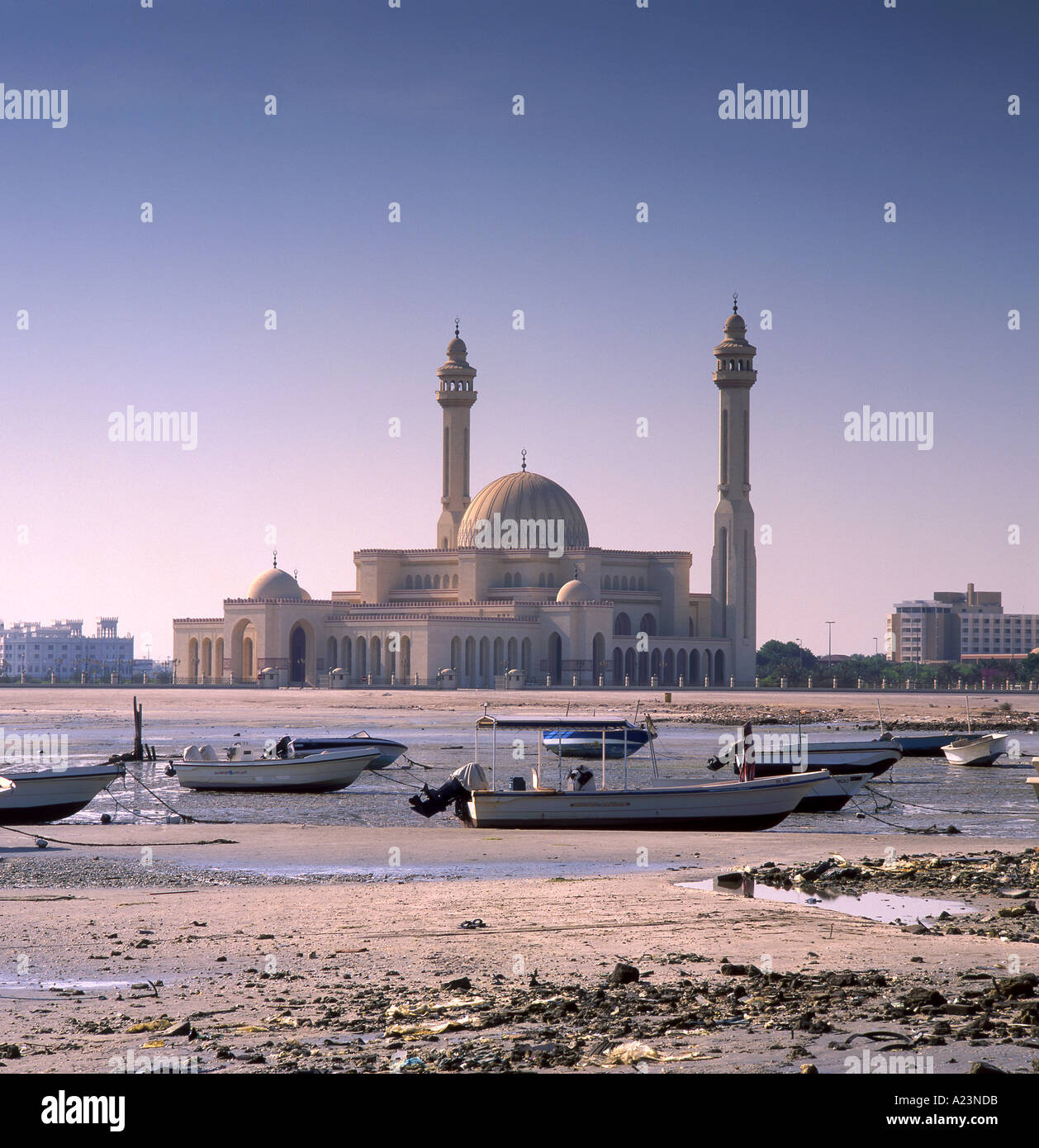 Al Fateh Grand Mosque, near Manama, Bahrain, Persian Gulf, Middle East Stock Photo