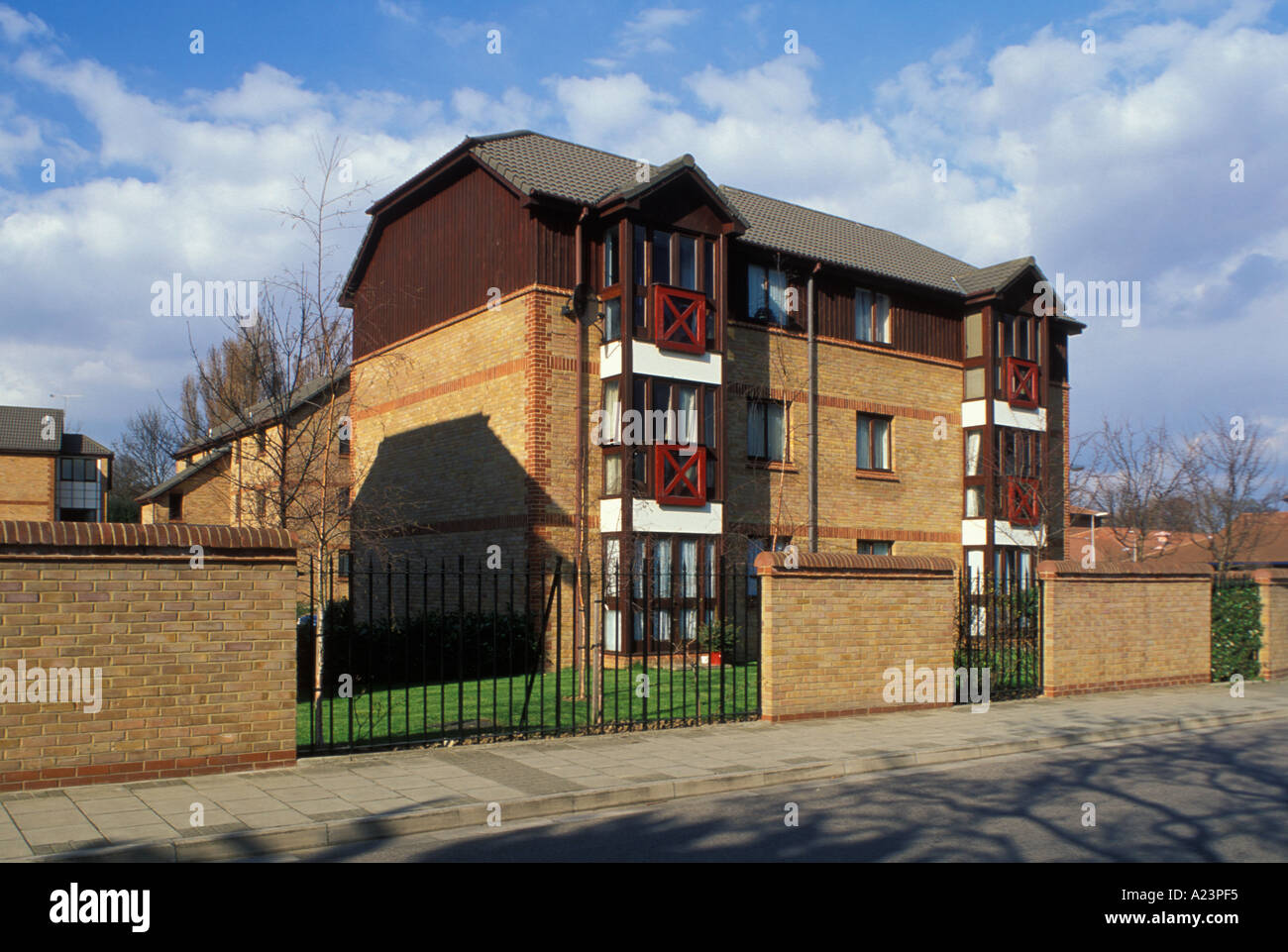 Low rise building on a Housing Estate in Isleworth Middlesex London Stock Photo