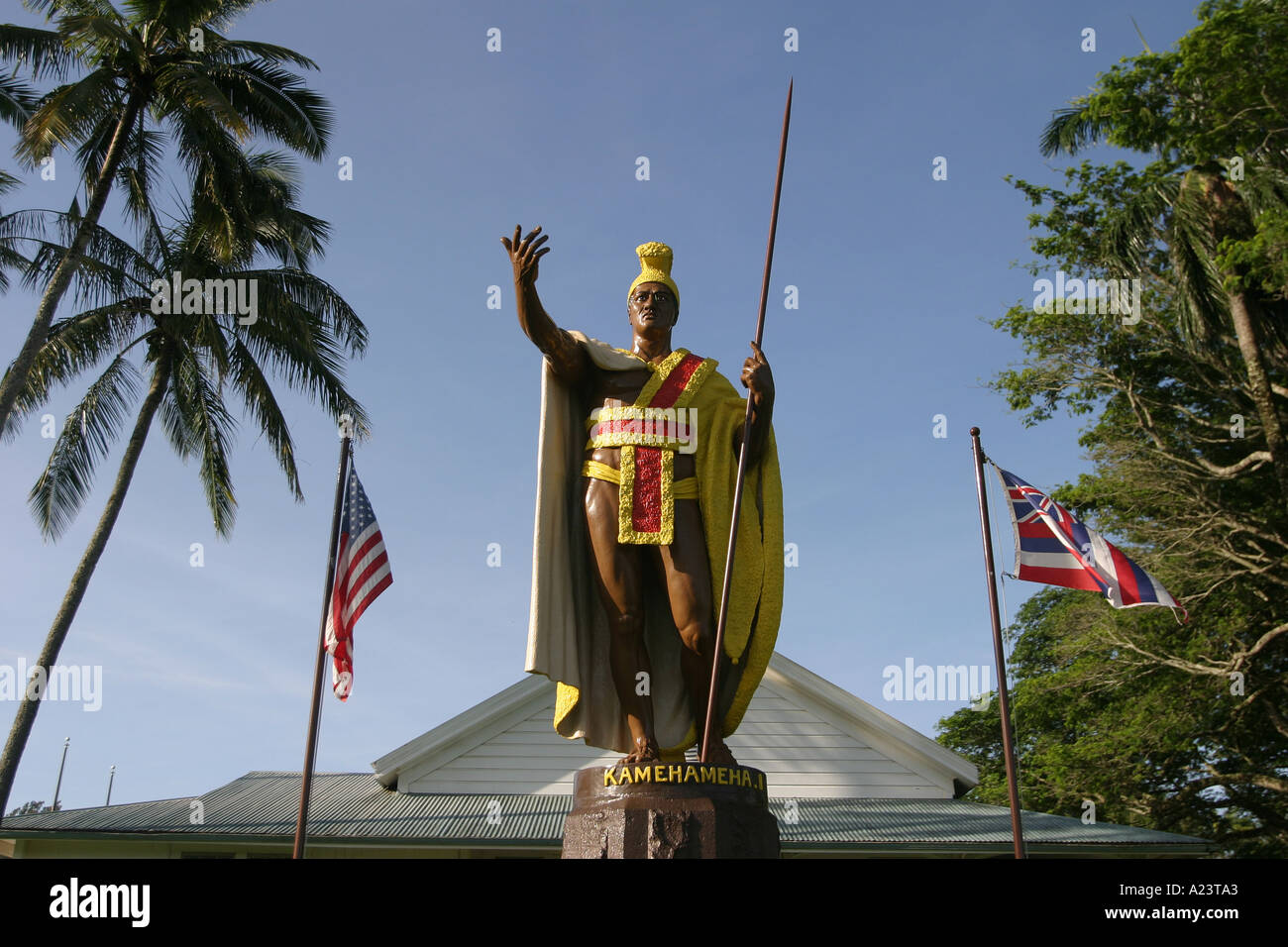 King Kamehameha Statue Kapa au Kohala Island of Hawaii Stock Photo - Alamy