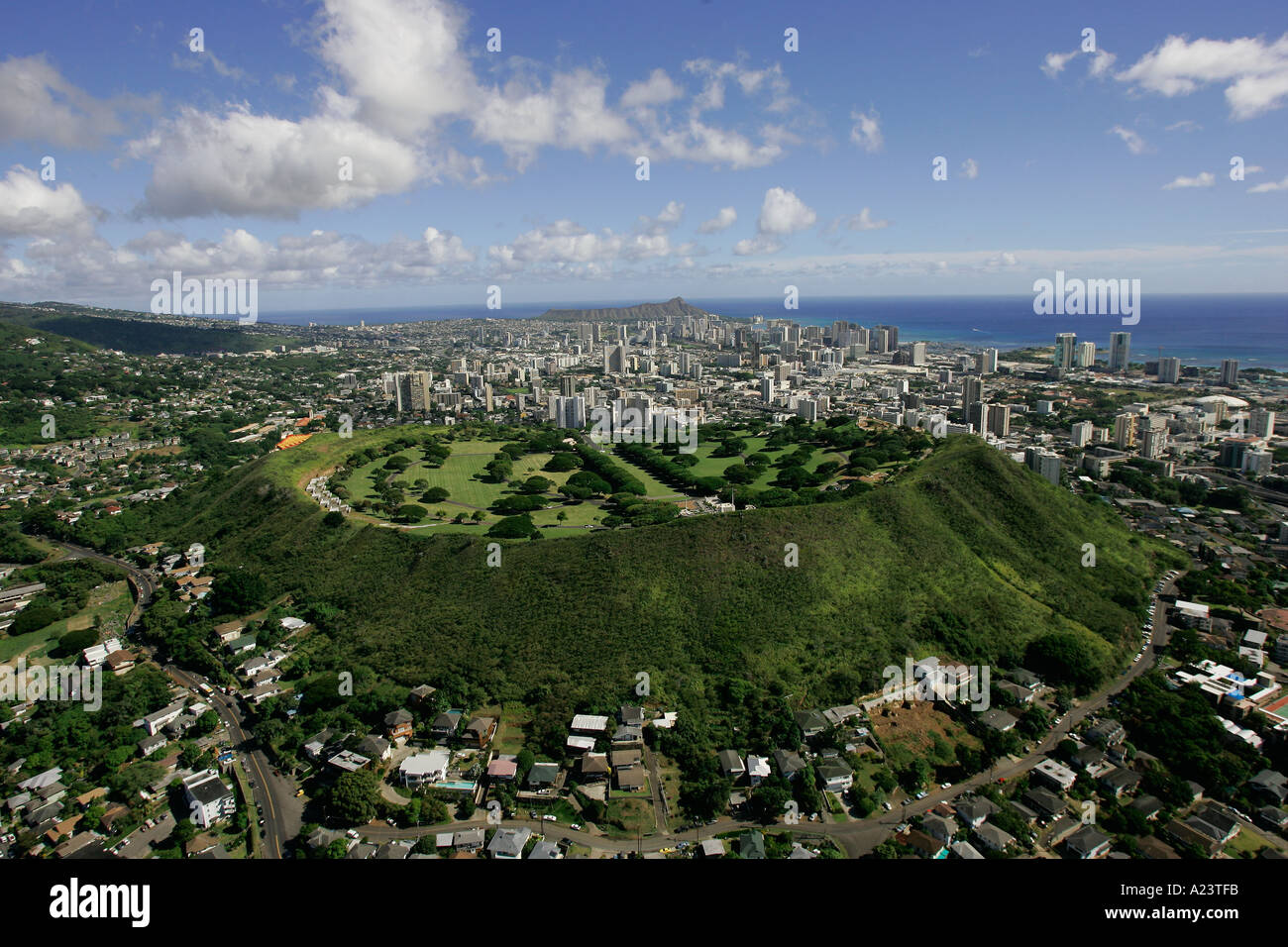Punchbowl National Monument Oahu Hawaii Stock Photo Alamy