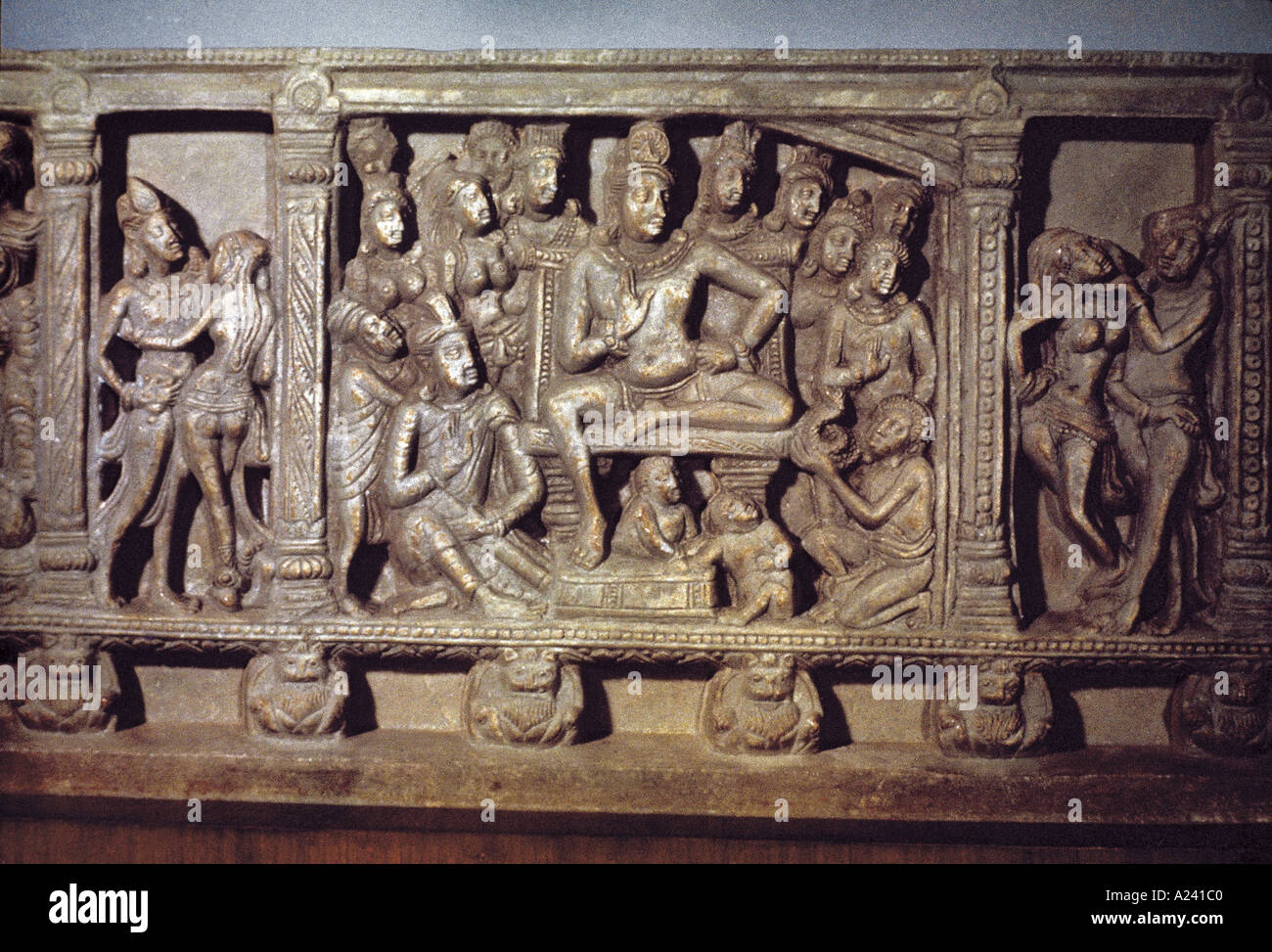 Amaravati sculpture Palace Scene Snake in Basket India Stock Photo Alamy