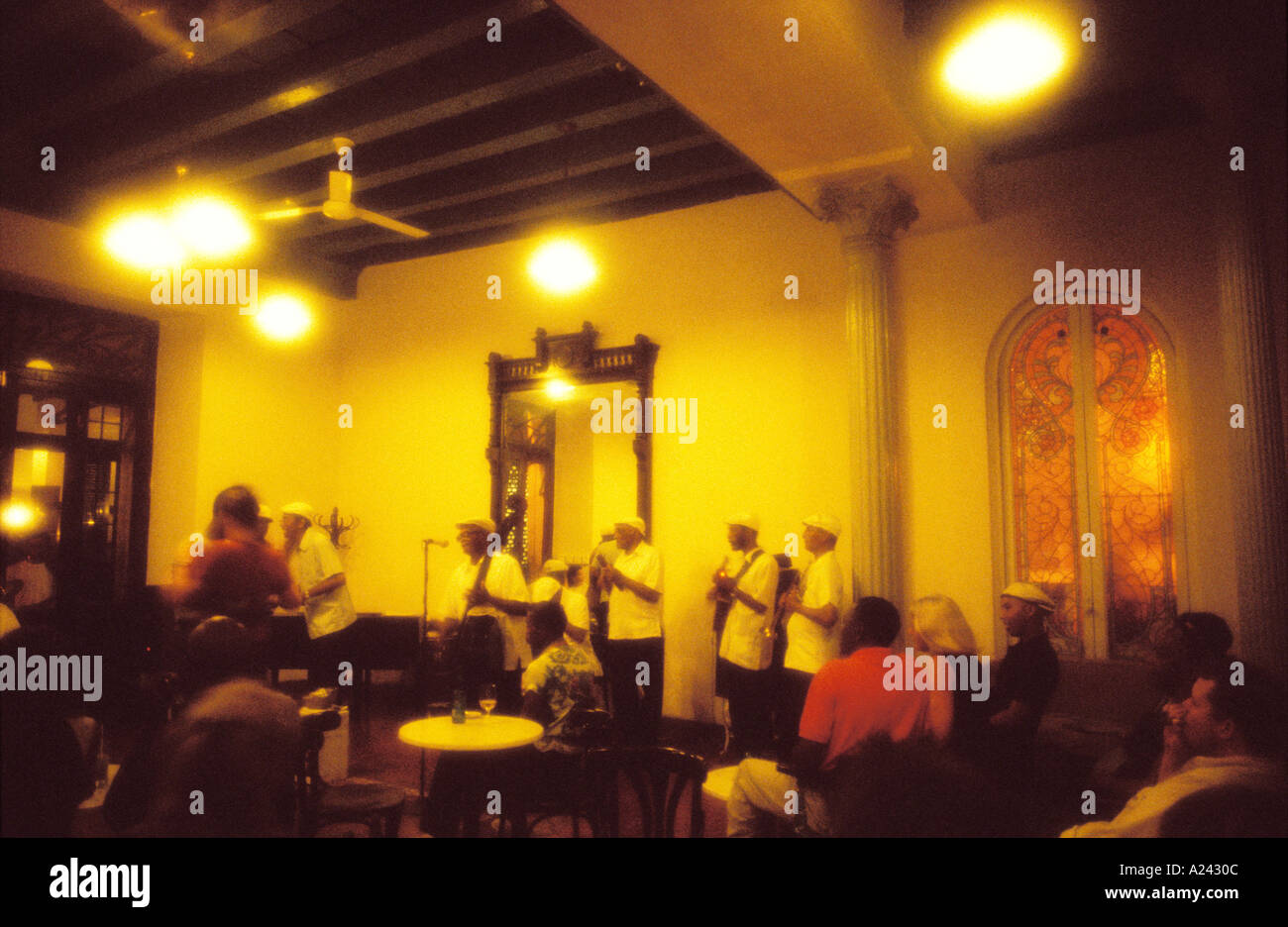 Cuba Havana Musicians playing in a bar Stock Photo