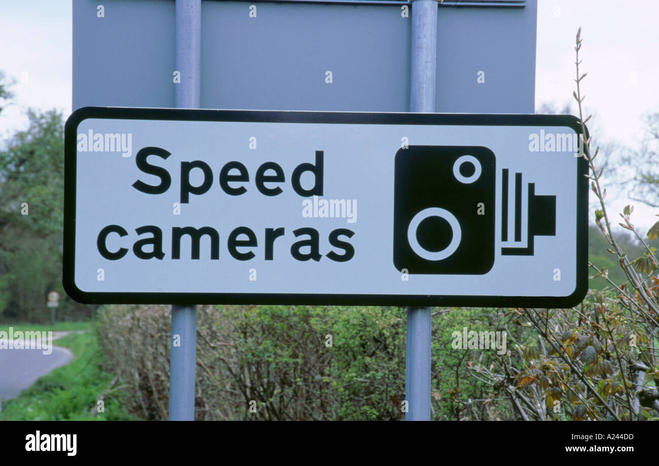 Speed Camera Warning Sign High Resolution Stock Photography and Images