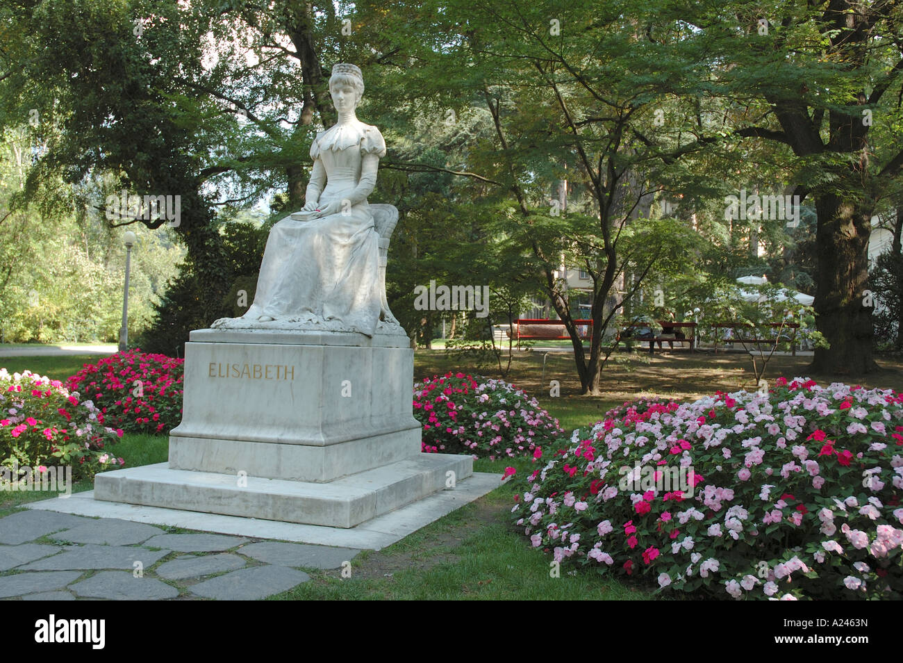 Statue of Elizabeth Hapsburg Empress of Austria Sissi Stock Photo