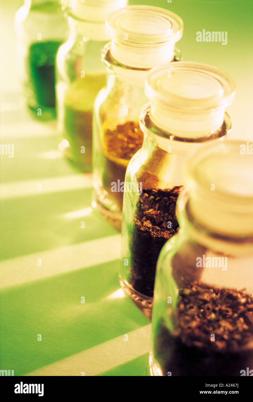 Spice Bottles Stock Photo
