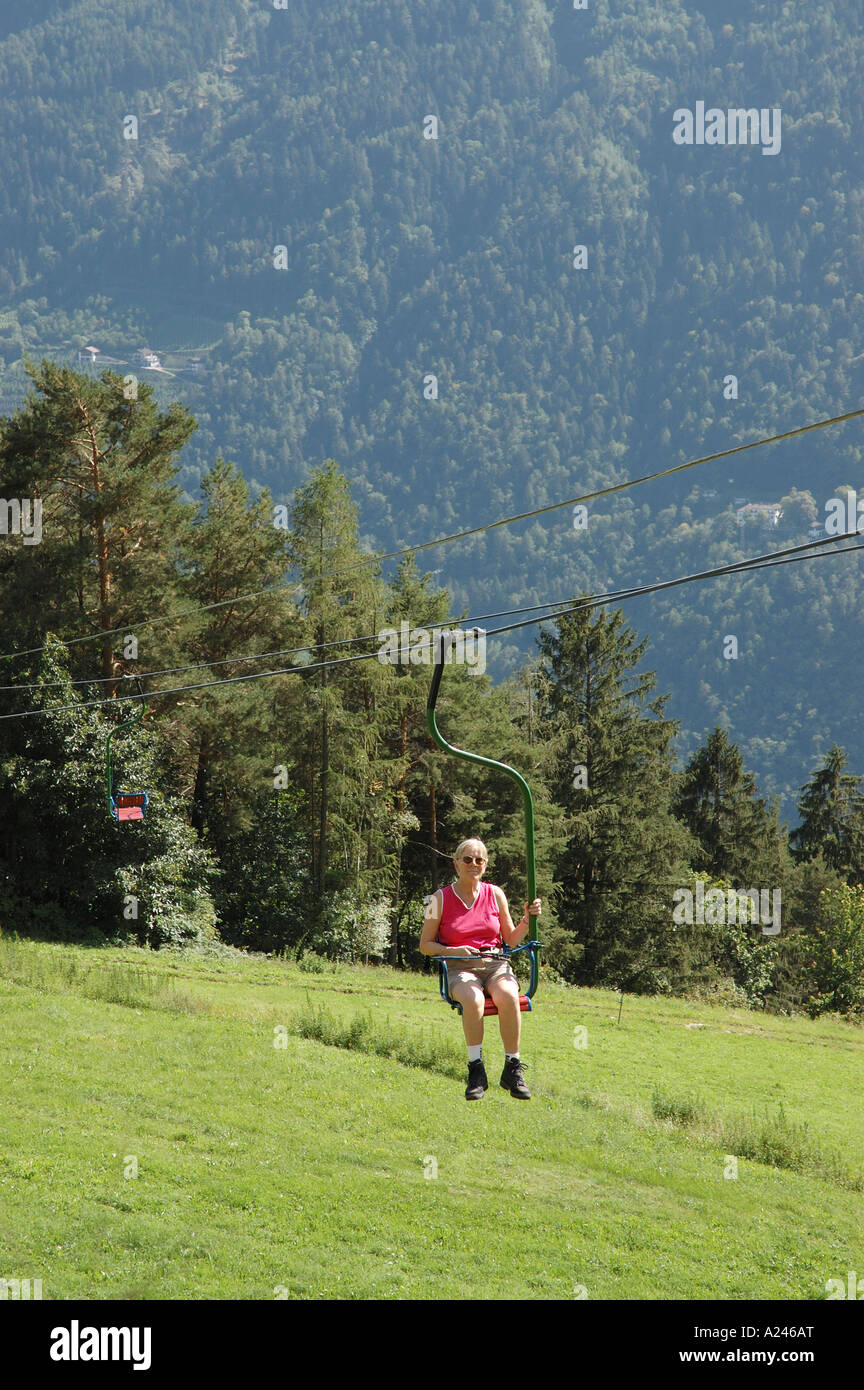 A Woman On A Chair Lift High Resolution Stock Photography and Images ...