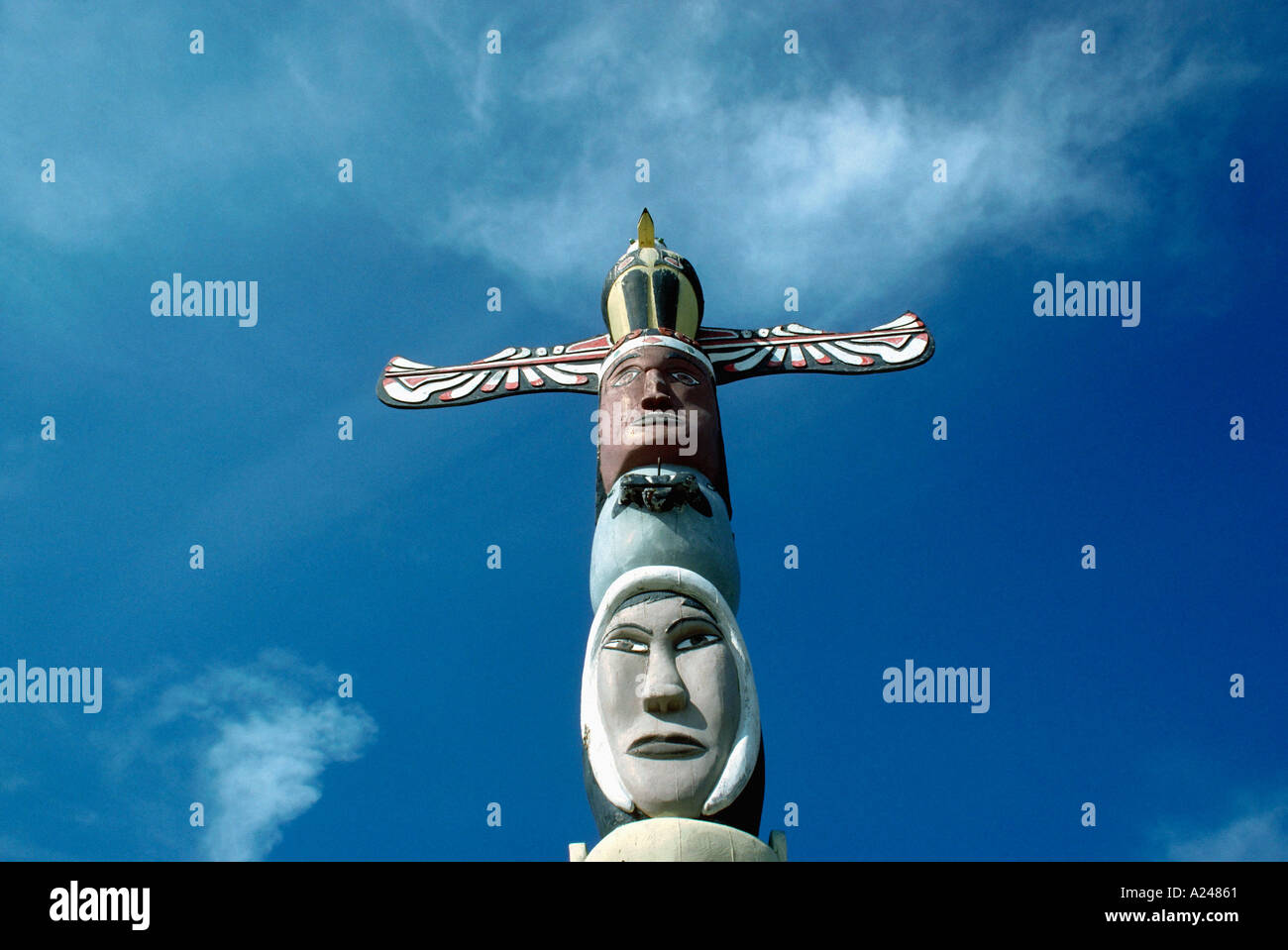 Inuit totem pole many more First Nations images available Stock Photo