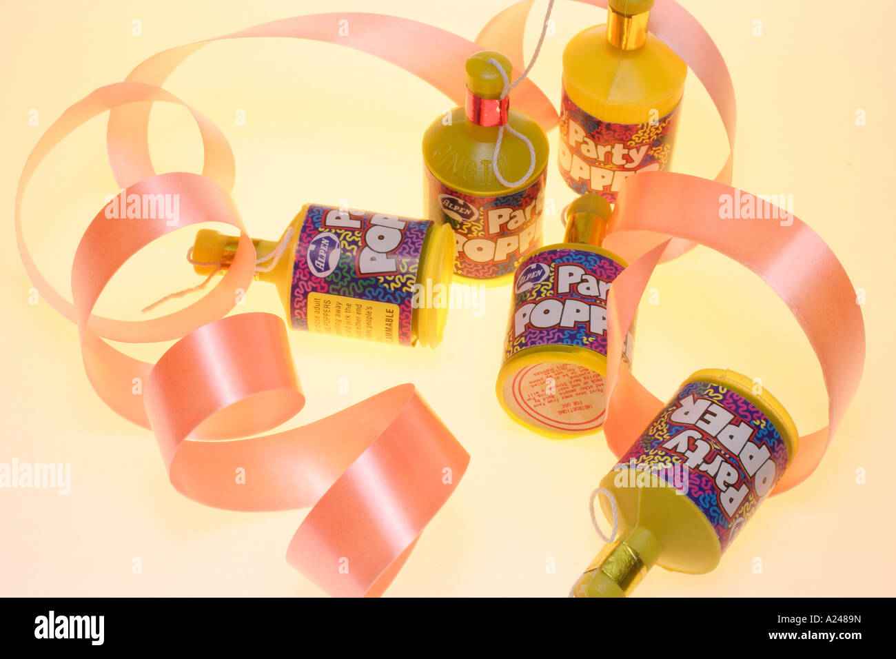 Party Poppers Stock Photo