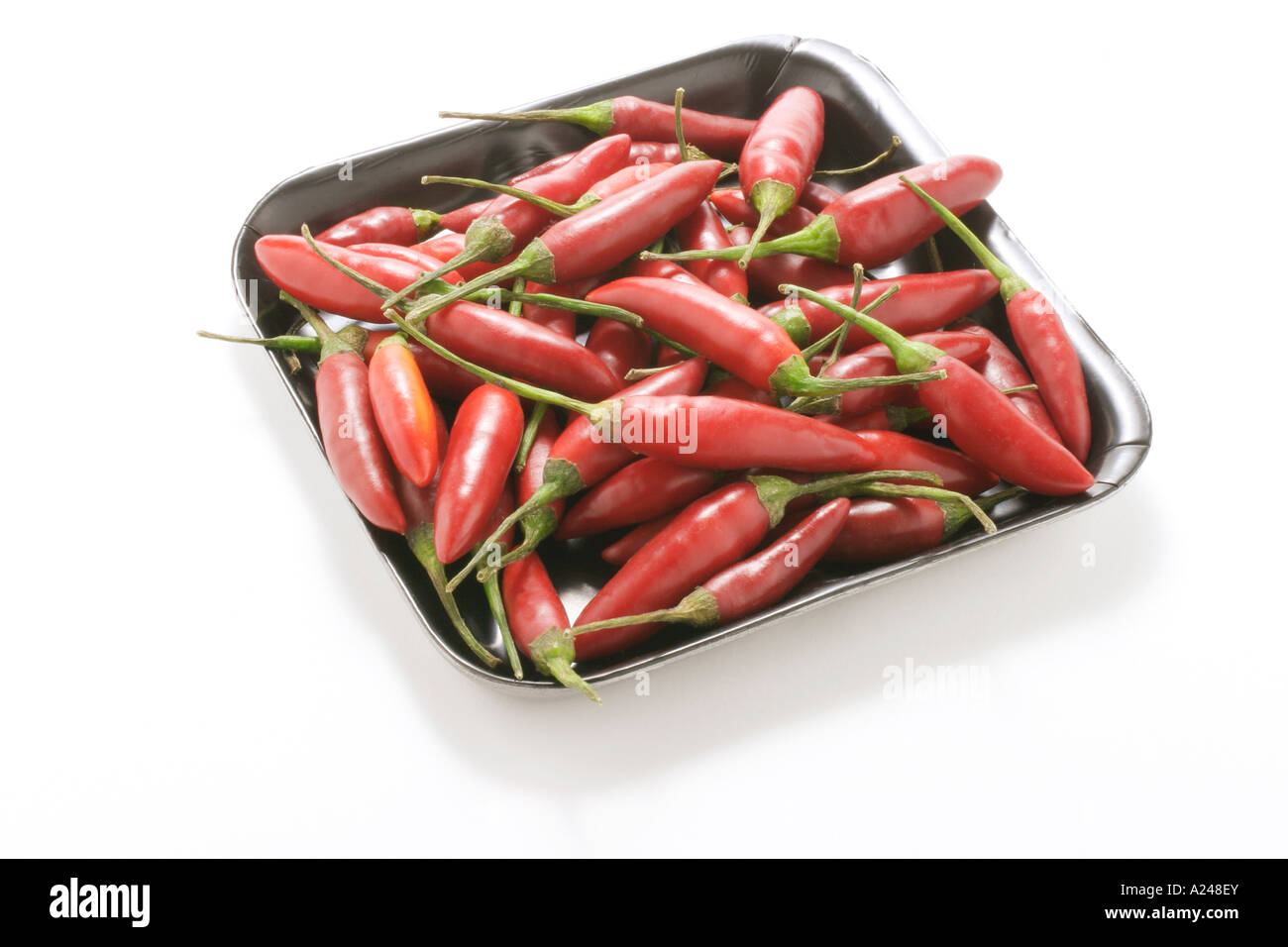 Chillies on Plate Stock Photo - Alamy