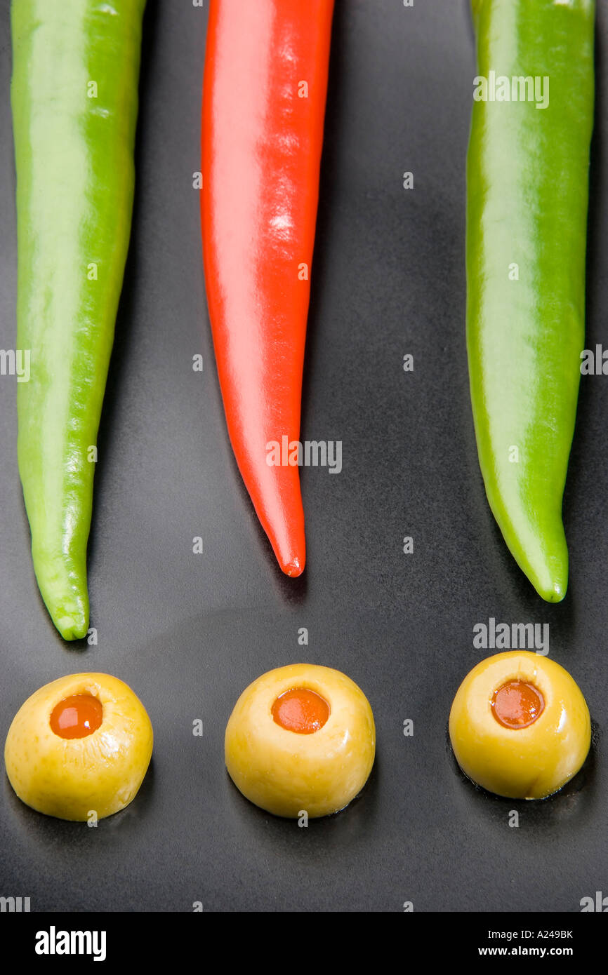 Peppers and Olives Stock Photo Alamy