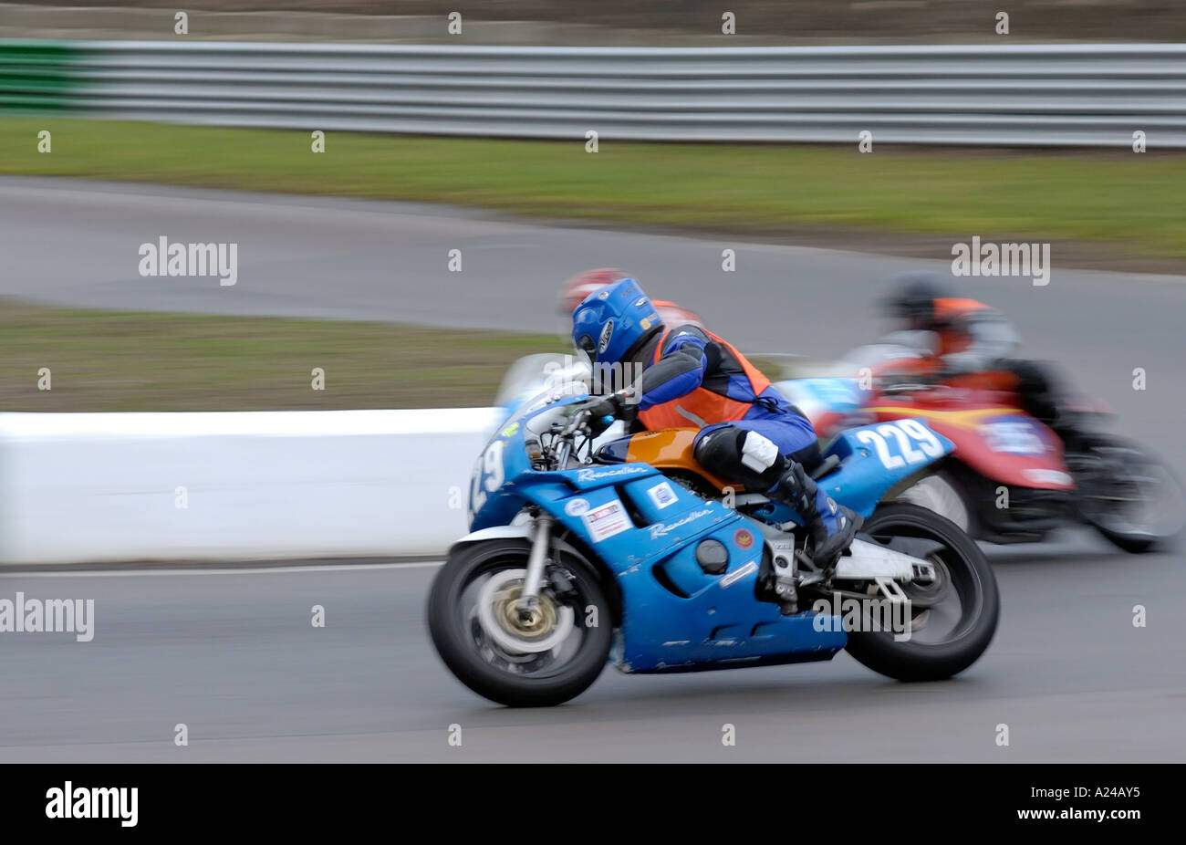 Motorcycle racing at the Mallory Park Plum Pudding Races, Boxing Day 2005 Stock Photo