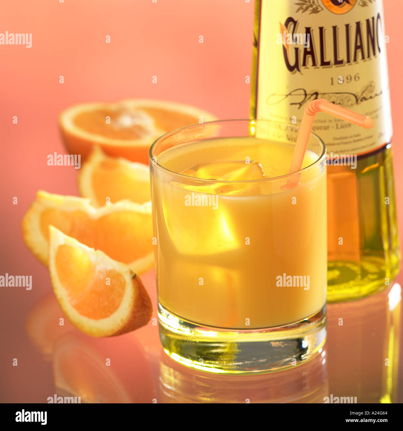 Cocktail Juicy Lucy Galliano orange juice ice straw Keywords drink