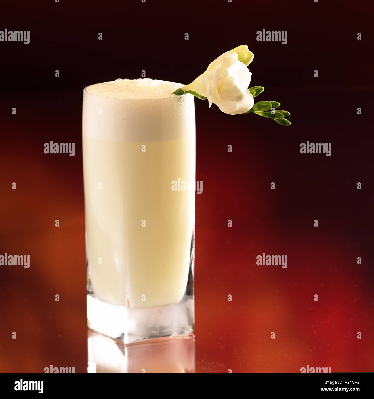 Cocktails New Orleans Gin Fizz lemon egg white gin cream water ice