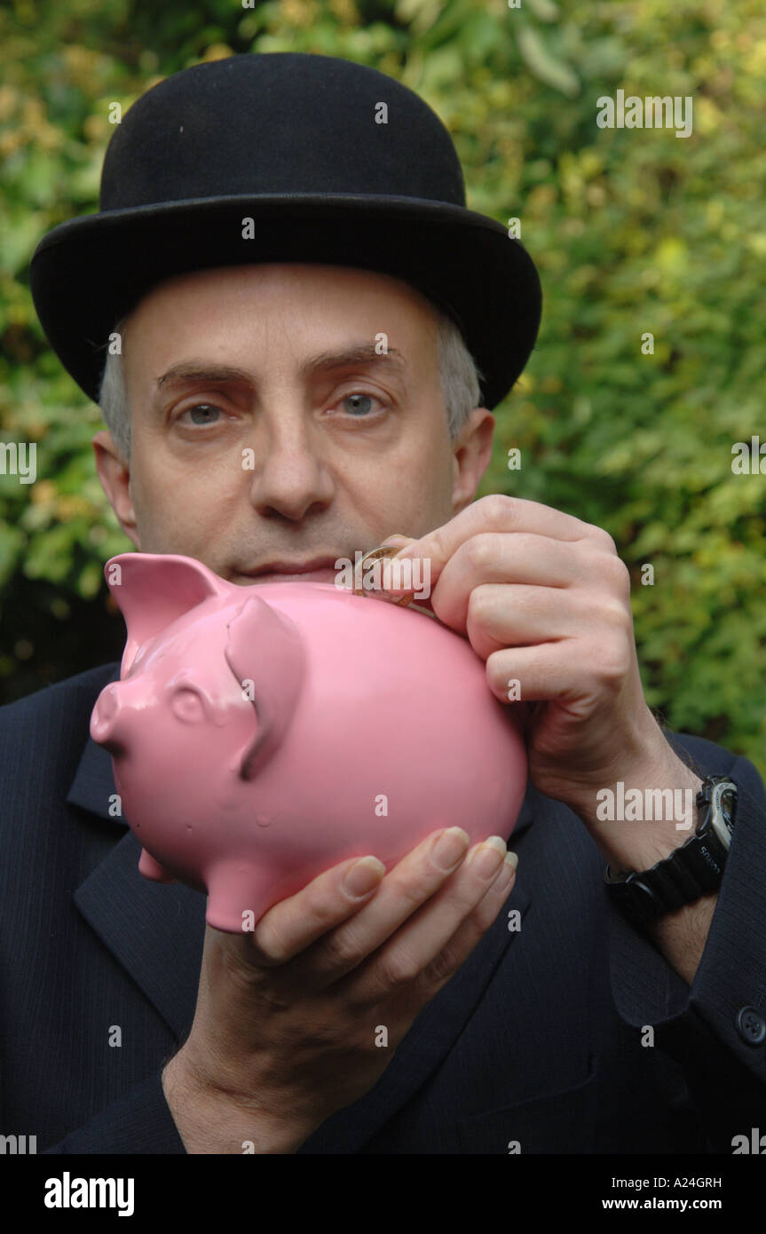 British banker bowler hat hi-res stock photography and images - Alamy