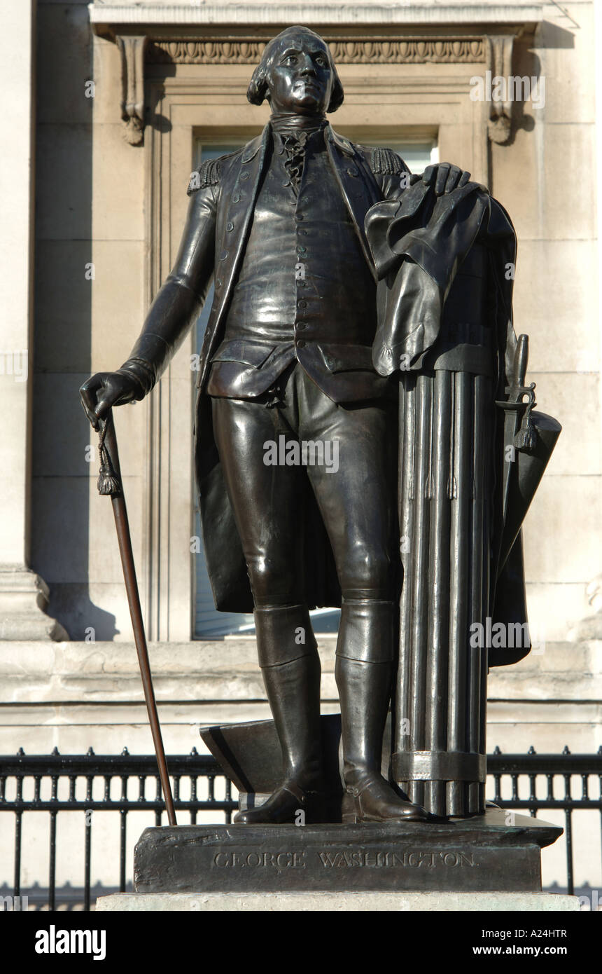 washington statue trafalgar square Stock Photo Alamy