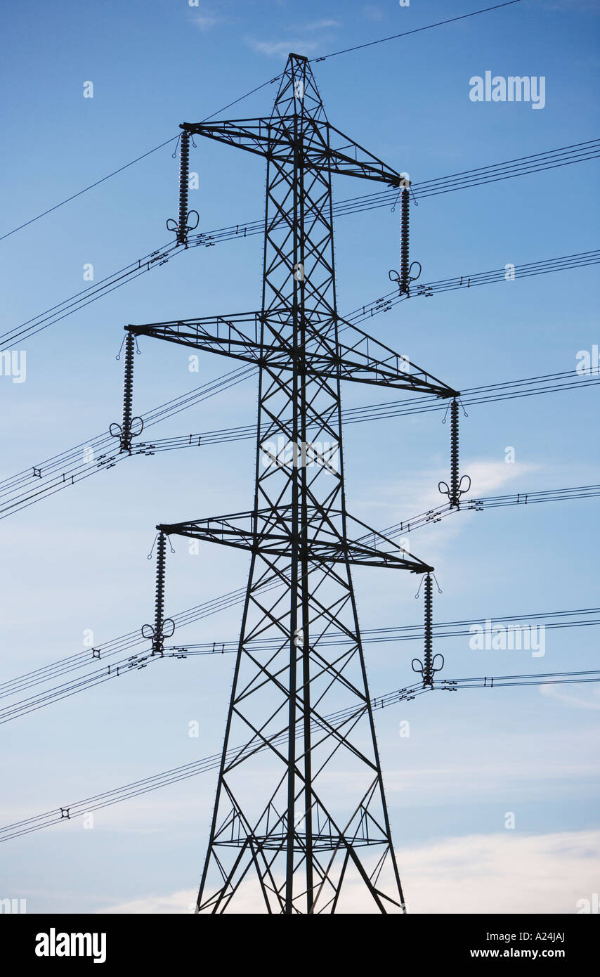 Electricity Pylon detail England UK Stock Photo Alamy