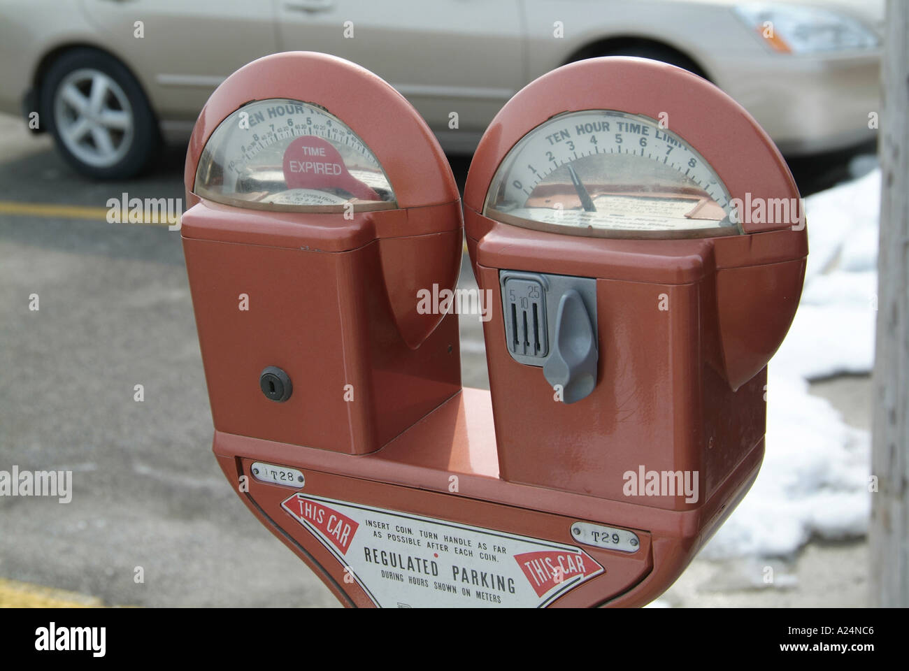 Time expired parking meter Stock Photo Alamy
