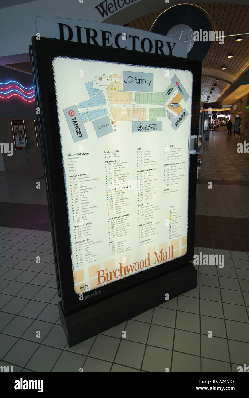 Shopping Mall Store Directory Stock Photo 3397080 Alamy
