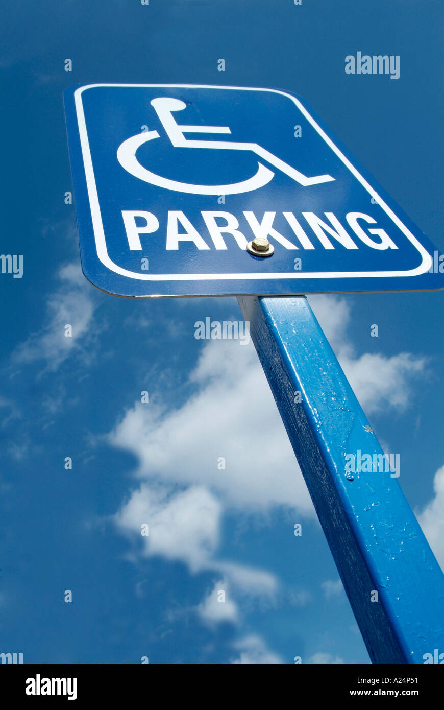 Handicap parking sign Stock Photo