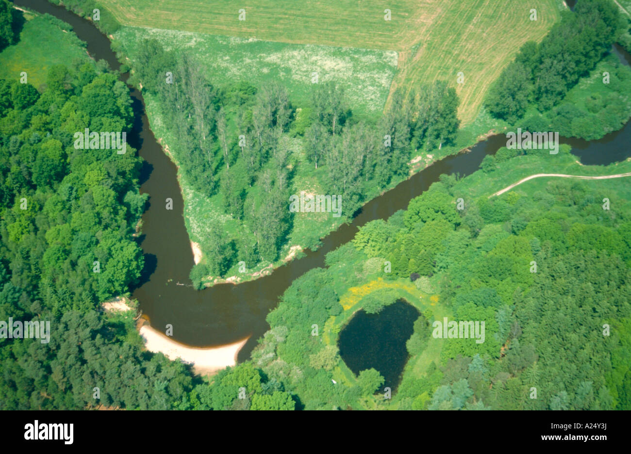 River Hunte bei Doetlingen, Germany Stock Photo