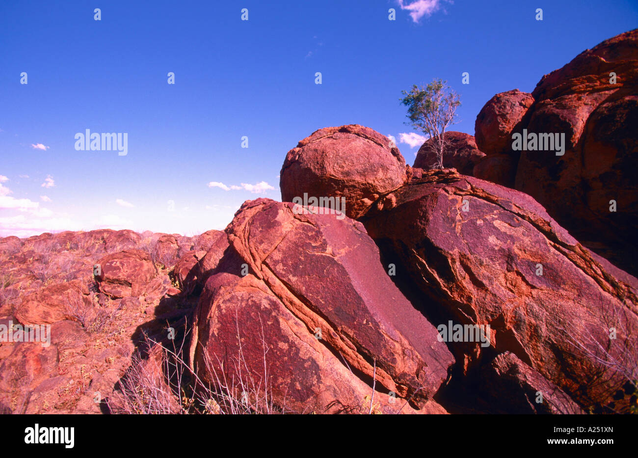 Granitfelsen bei Tibooburra granite rocks at Tibooburra New South Wales Australia Stock Photo