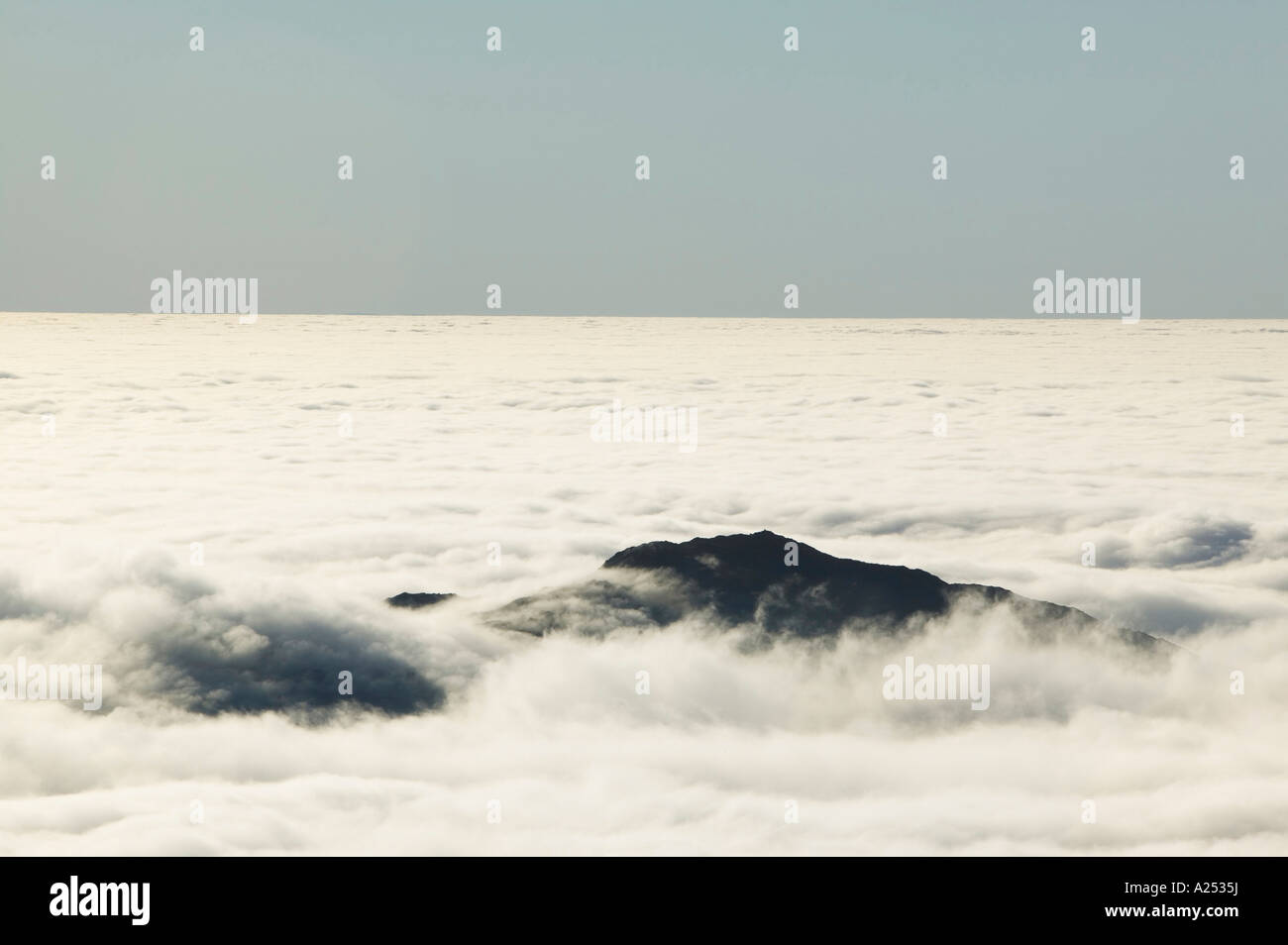 The view from Wet side Edge, above the clouds during a temperature ...