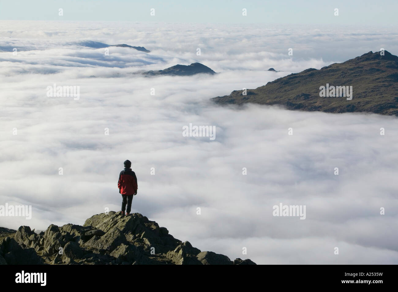 Harter Fell from Wet side Edge, above the clouds during a temperature ...