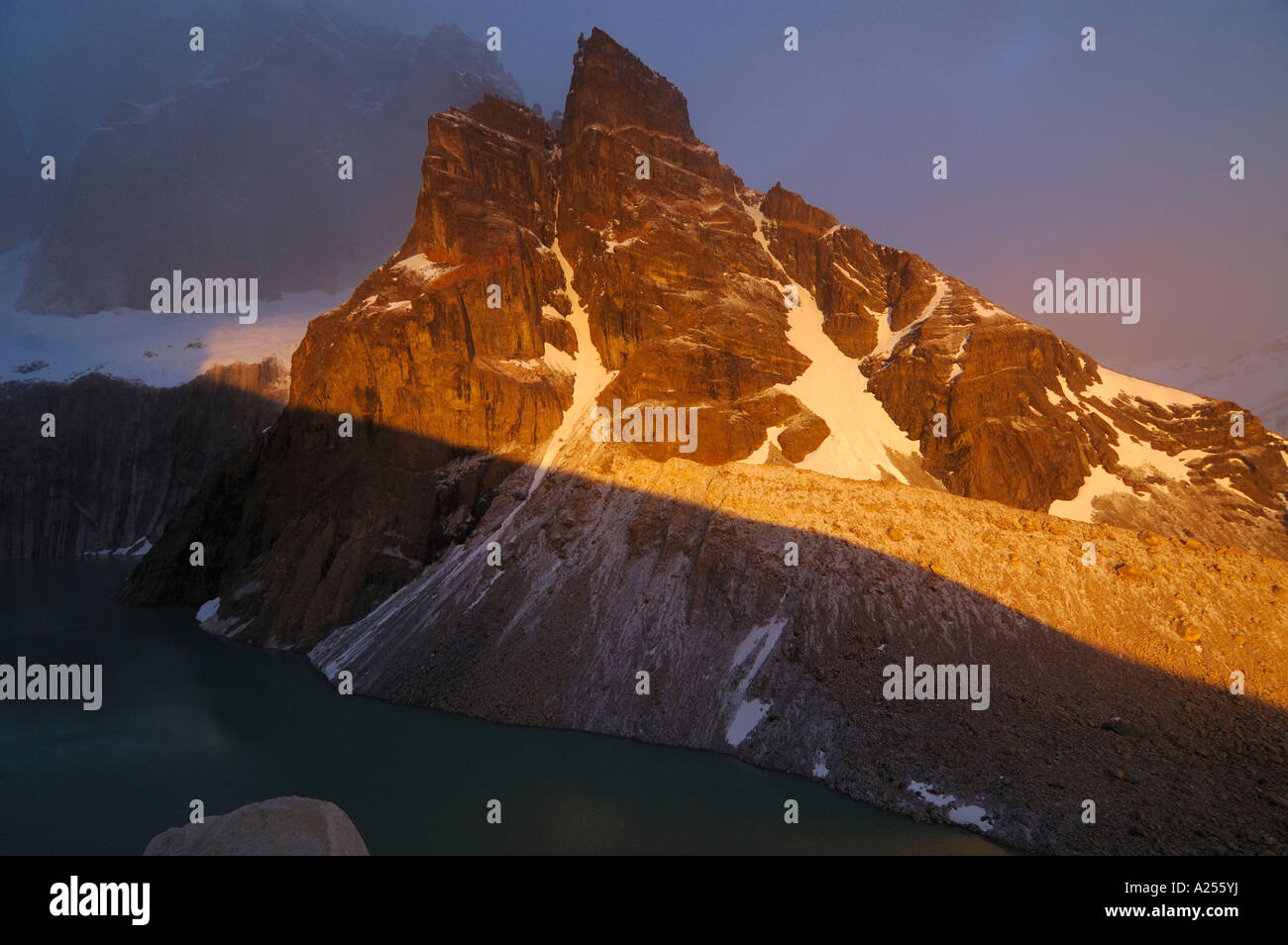Sunrise seen from Mirador de las Torres, Torres del Paine National Park