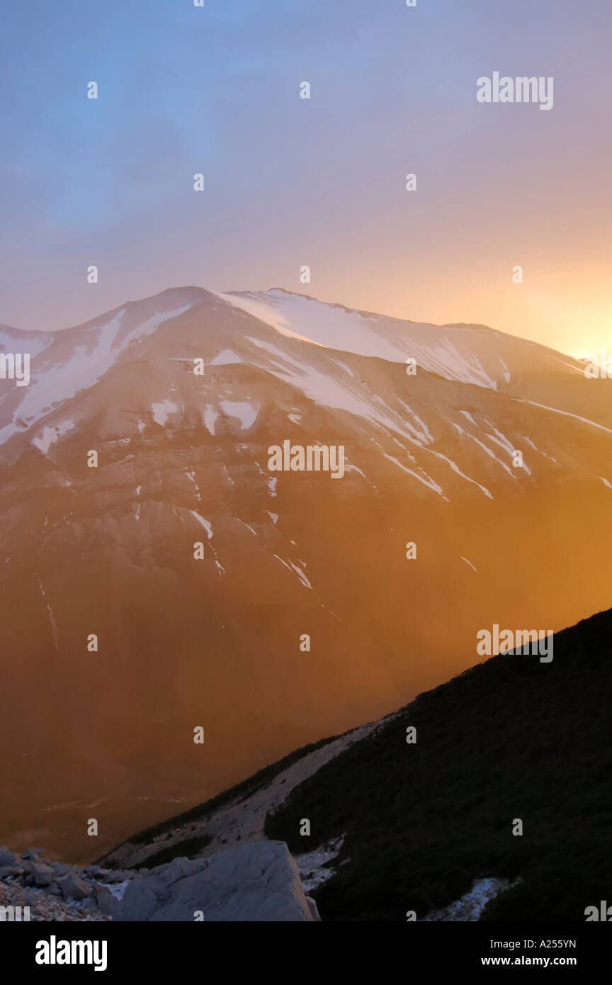 Sunrise seen from Mirador de las Torres, Torres del Paine National Park