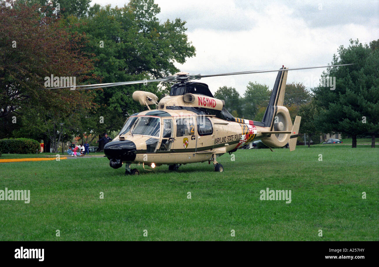 Maryland State Police Medivac helicopter Stock Photo