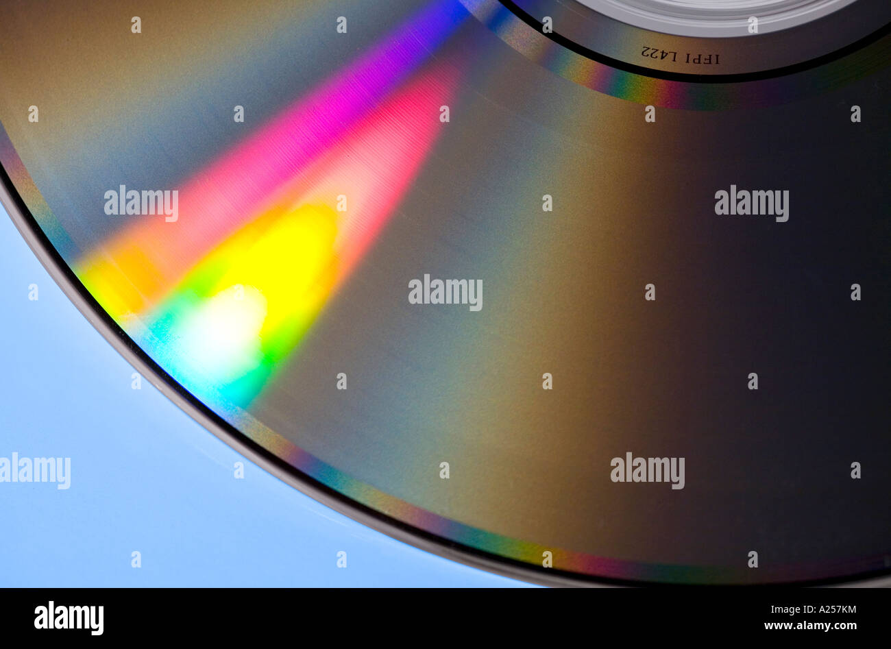 Colour spectrum on DVD Stock Photo