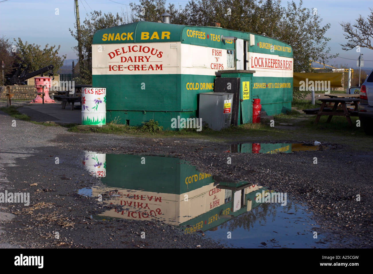 Lock Keepers Rest Snack Bar at Glasson Dock near Lancaster Stock Photo Alamy