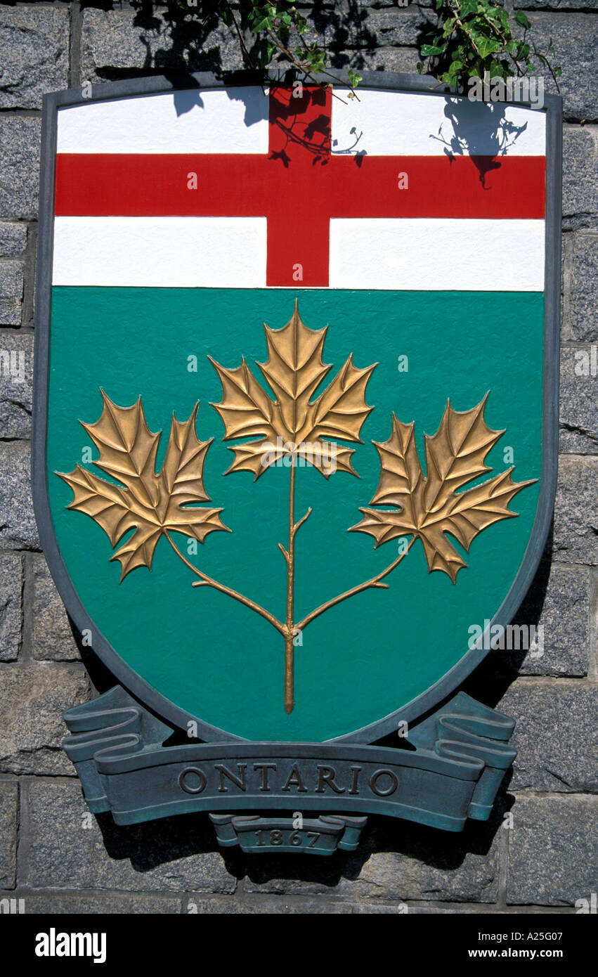 Coat of Arms Ontario Canada Stock Photo Alamy