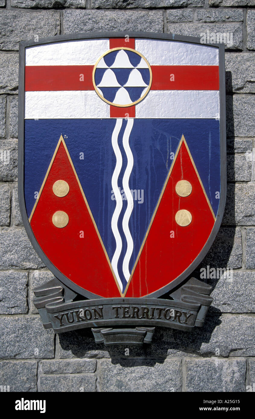 Coat of Arms Yukon Canada Stock Photo Alamy
