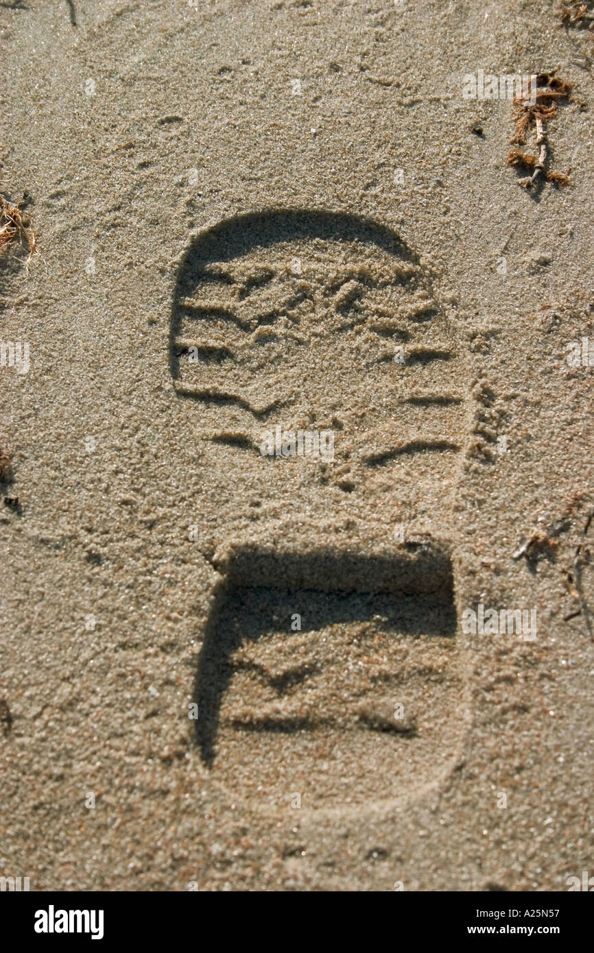 Foot print in the sand Stock Photo - Alamy