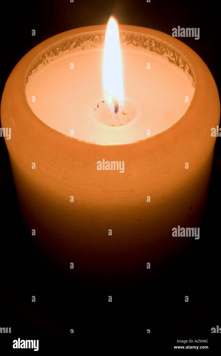Candle light in the dark Stock Photo Alamy