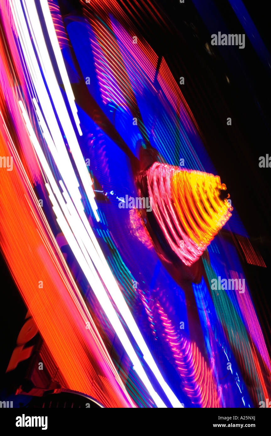 funfair ferris wheel ride spinning at night funfair ride london zoom ...