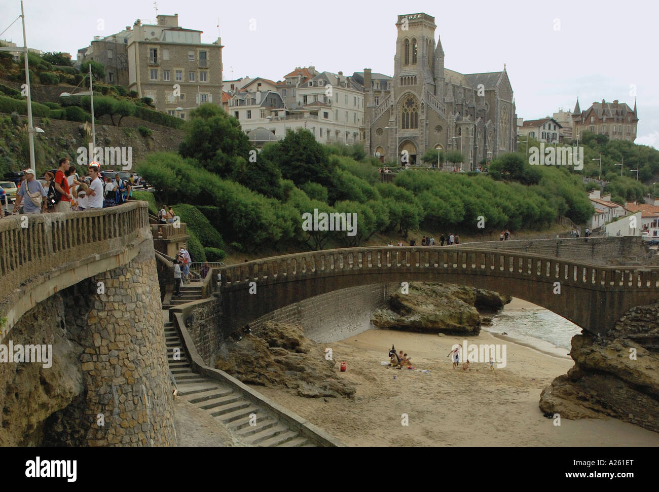 Characteristic View of seafront of Biarritz Aquitaine Golfe de Gascogne ...
