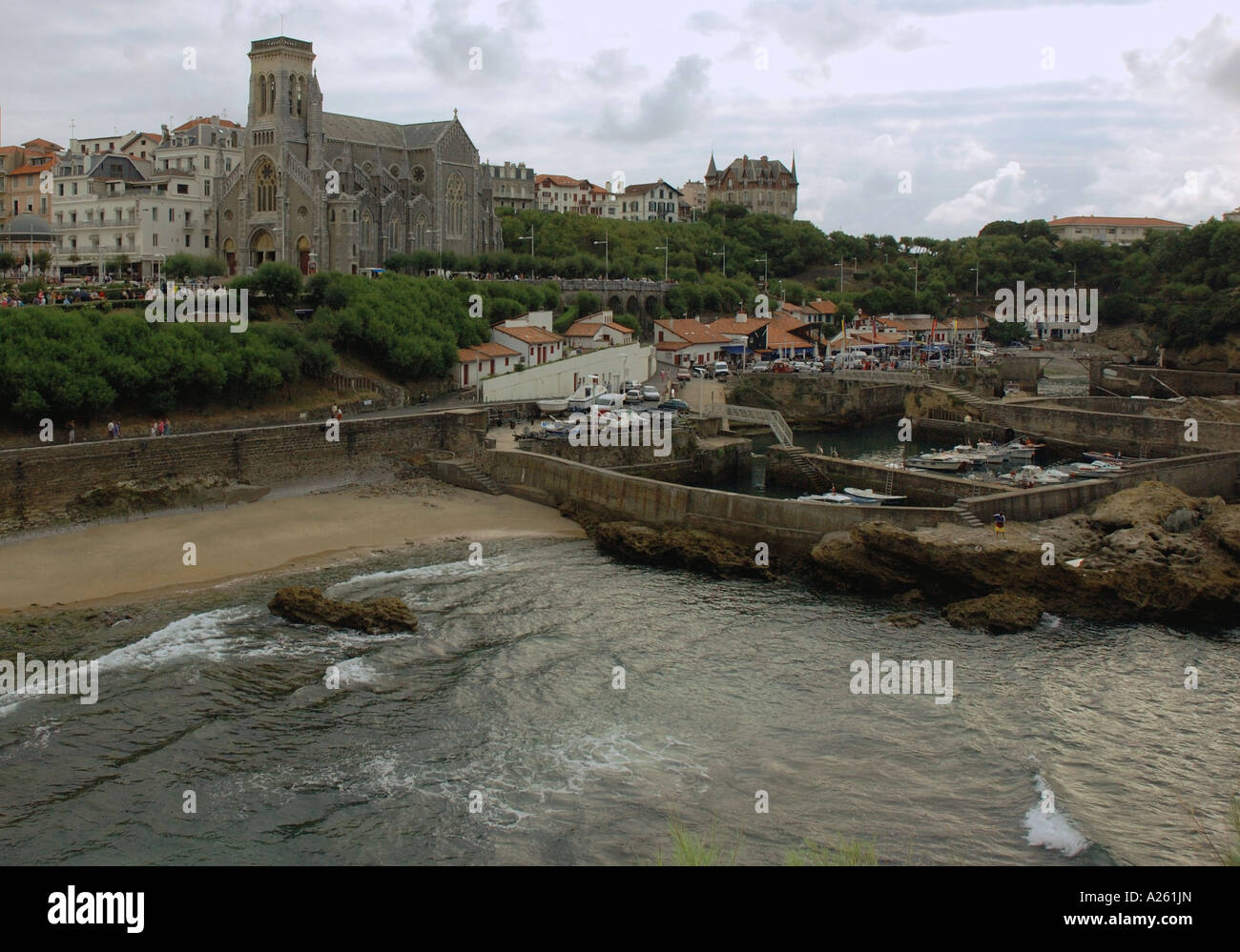 Characteristic View of Biarritz Port Aquitaine Golfe de Gascogne Bay of Biscay Southwest France