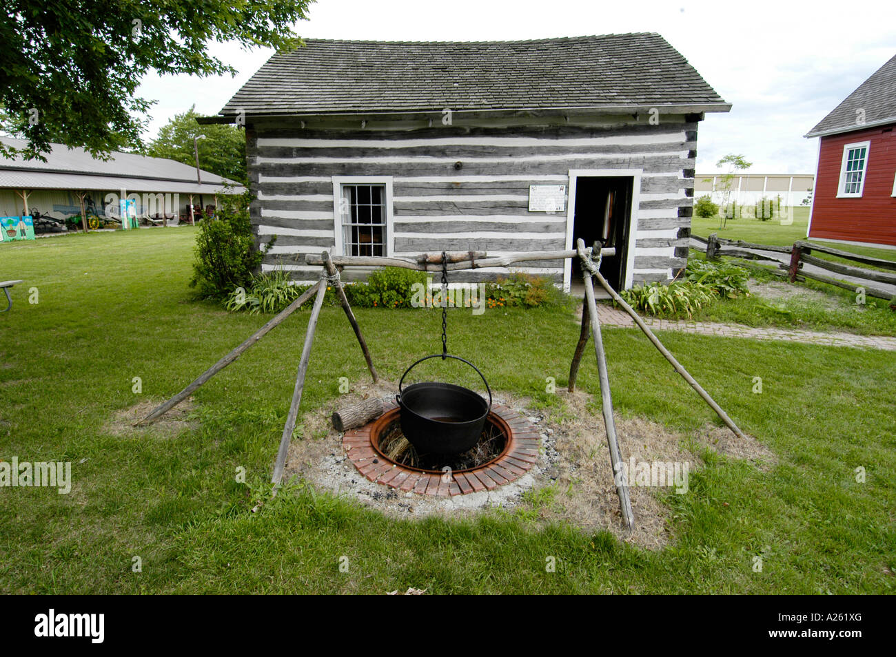 Early Americana American Lifestyle Circa 1800 Log Cabin Home House