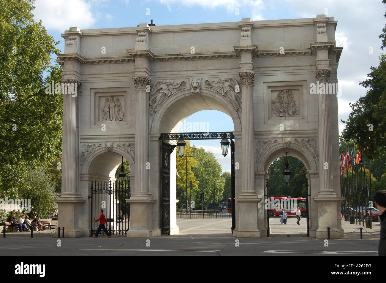Marble Arch, Oxford Street,London,UK. Originally designed by John Nash