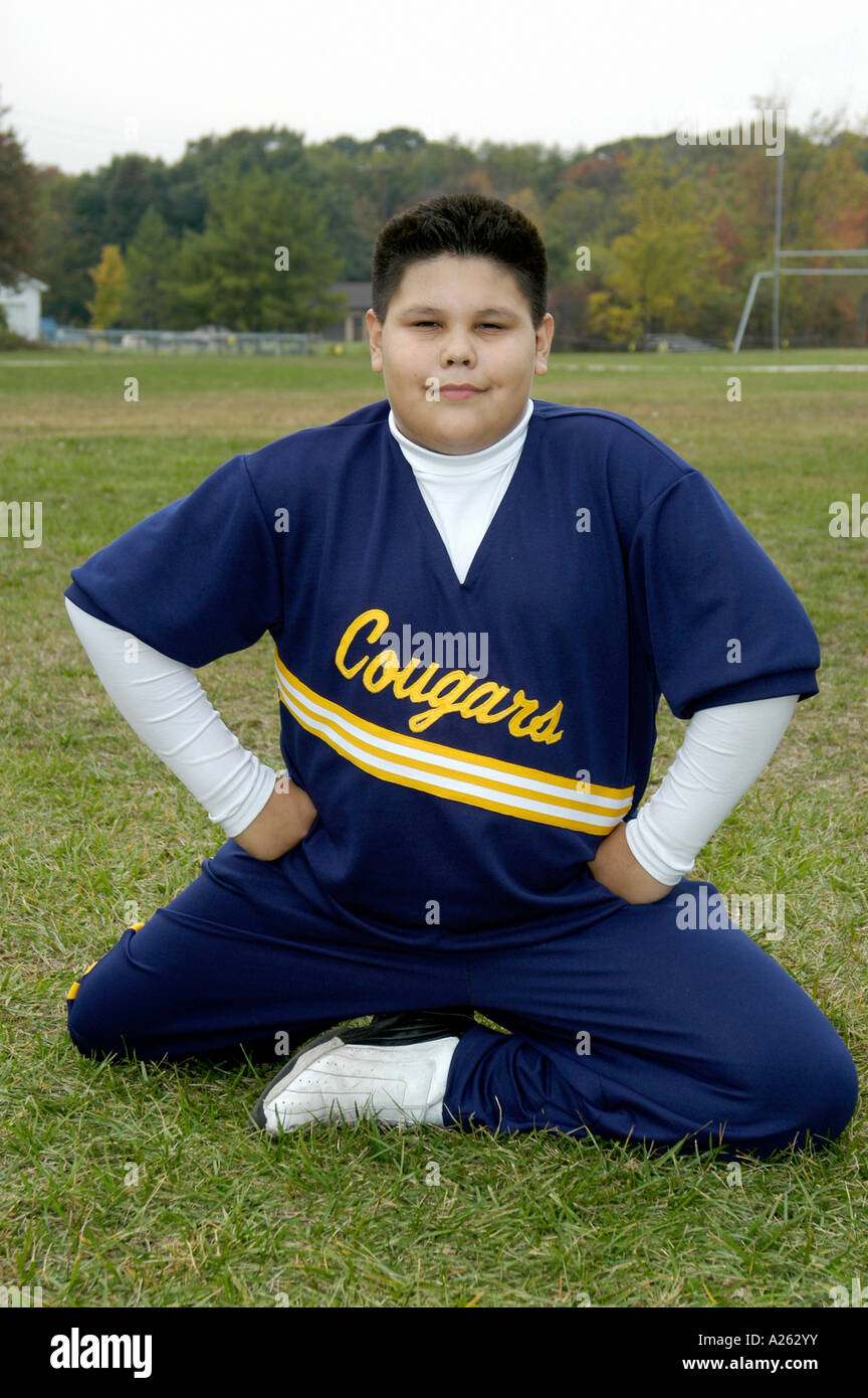 Male Middle School Cheerleader Stock Photo